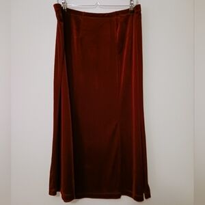Elegant White Stag Velvet Skirt in Rich Burgundy